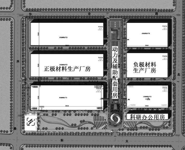 貝特瑞新能源材料(江蘇)產業園項目規劃及建筑方案設計總體平面圖